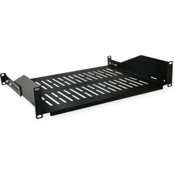 Value 19"-Fixed Shelf, 485 x 350mm, 2U, max. 25kg, black