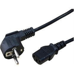 Secomp Power Cable, straight IEC Conncector, black, 1.8 m