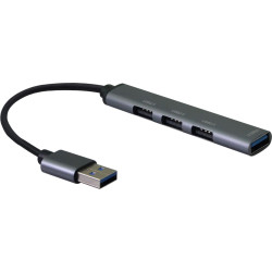 Secomp STANDARD USB 2.0 Hub, A connector, 4x A Ports (3x USB2.0 +1x USB 3.2 Gen1)
