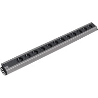 Bachmann craftsman socket strip 12x earthing contact, 2 m
