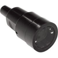 Bachmann solid rubber coupling black, Bend protection mountable