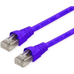 Telegärtner TELEGÄRTNER RJ45 Patch Cord S/FTP, Cat.6A, LSZH, lila, 0.5 m