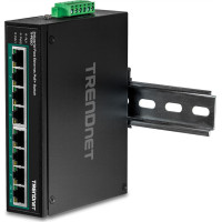 Trendnet Industrie Switch 8 Port Fast Eth. PoE+ L2 DIN-Rail