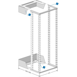 Apranet 19"-Wandrack, offenes 19"-Gestell