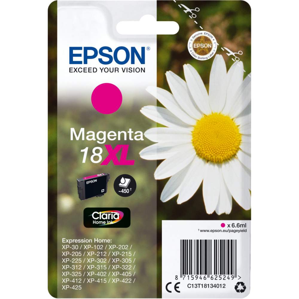 Epson Daisy Singlepack Magenta 18XL Claria Home Ink