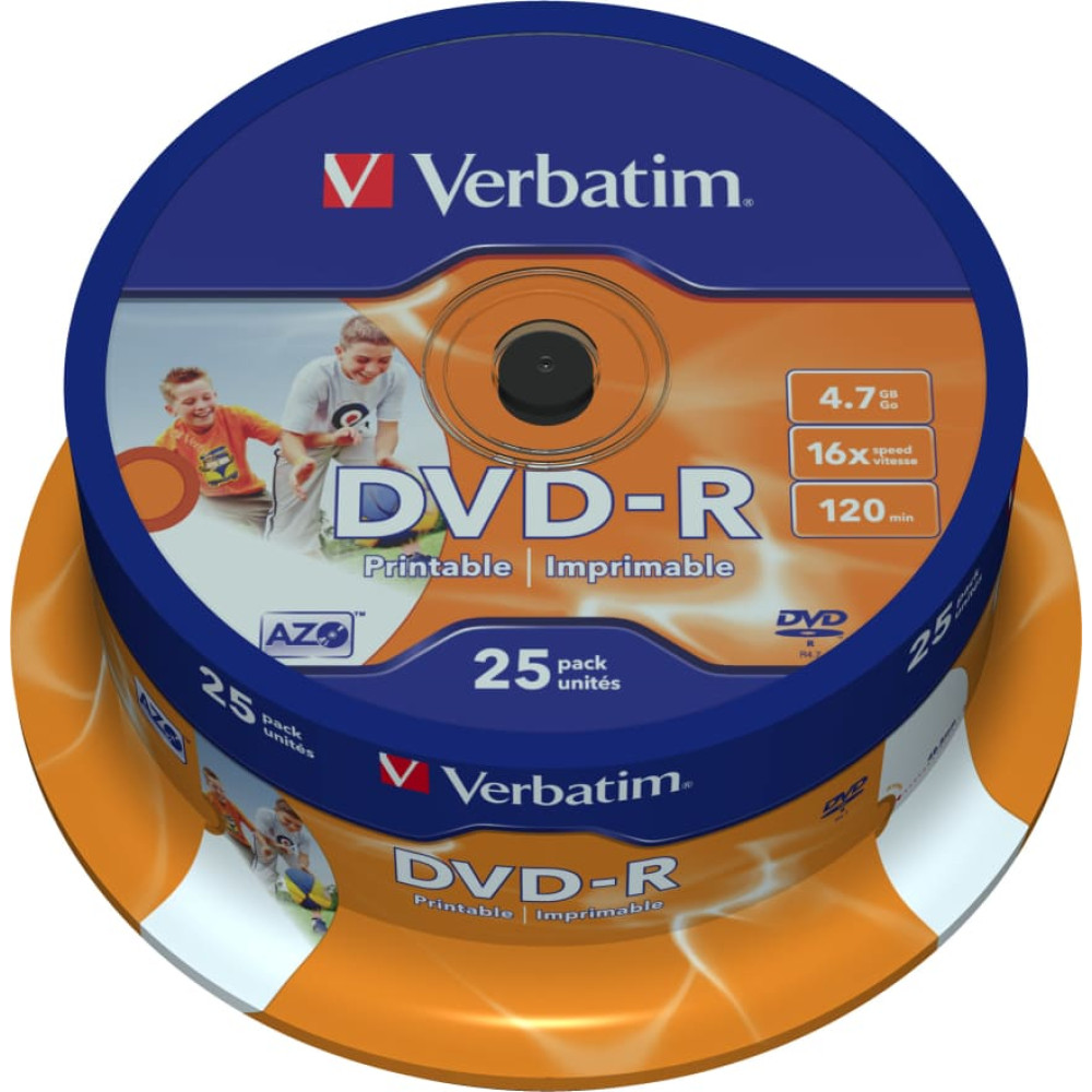 Verbatim DVD-R  Verbatim 4,7GB 25pcs Pack Spin.WideP.PS 16x
