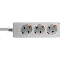 Lindy 3-Way Schuko Mains Power Extension, White