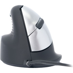 R-Go Tools R-Go Maus HE ergonomisch links USB mittel schwarz/silb retail