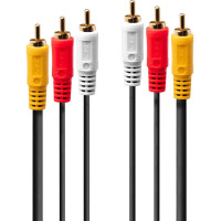 Lindy Audio-Videokabel 3xRCA/3xRCA M/M 2m