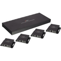 Lindy Extender & Splitter HDMI & IR Cat6 Loop Out 4 Port 50m