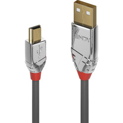 Lindy 7.5m USB 2.0 Type A to Mini-B Cable, Cromo Line