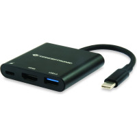 Conceptronic DONN01B dokstacija USB 3.2 Gen 1 (3.1 Gen 1) Type-C Melns