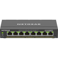 Netgear 8-Port Gigabit Ethernet High-Power PoE+ Plus Switch (GS308EPP) Vadīts L2/L3 Gigabit Ethernet (10/100/1000) Power over Ethernet (PoE) Melns