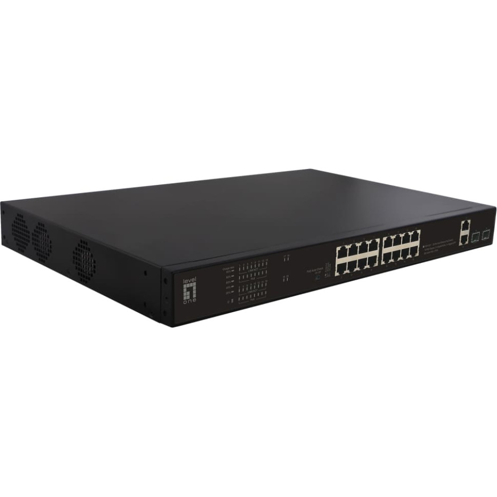 Level One LevelOne FGP-2031 tīkla pārslēgs Nepārvaldīts Fast Ethernet (10/100) Power over Ethernet (PoE) 1U Melns