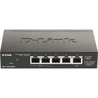 D-Link DGS-1100-05PDV2 tīkla pārslēgs Vadīts Gigabit Ethernet (10/100/1000) Power over Ethernet (PoE) Melns