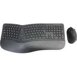 Conceptronic Wireless Keyboard+Mouse,ergo,Layout deutsch  sw