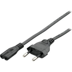 Equip IEC-Stromkabel 2pol Euro -> C7 Bu 1,8m schwarz Polybeutel