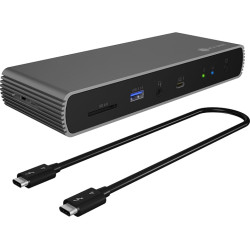Icy Box IB-DK8801-TB4 Vadu Thunderbolt 4 Antracīts, Melns
