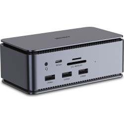 Lindy 43372 dokstacija Dok-ligzda USB4 Antracīts