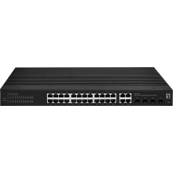 Level One LevelOne IGS-2128 tīkla pārslēgs Vadīts L2 Gigabit Ethernet (10/100/1000) Melns