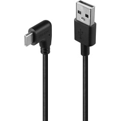 Lindy 0.5m USB 2.0 Type A to C Cable, 90° Right Angle