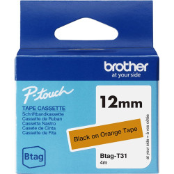 Brother Schriftband Brother 12mmx4m schwarz/orange BTAG-T31