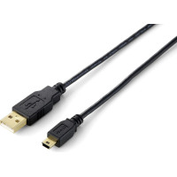 Equip USB Kabel 2.0 A -> mini  B St/St  3.00m        schwarz Blister