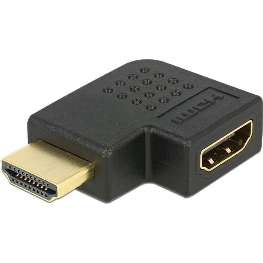Delock Adapter HDMI male to HDMI female 90° left