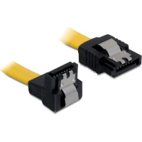 Delock SATA 6 Gb/s Cable straight to downwards angled 10 cm yellow