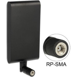 Delock WLAN 802.11 ac/a/h/b/g/n Antenna RP-SMA plug 7.5 - 10 dBi directional with tilt joint black