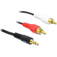 Delock Cable Audio 3.5 mm stereo jack male > 2 x RCA male 1.5 m