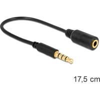 Delock Cable Stereo jack  3.5 mm 4 pin  Stereo plug 3.5 mm 4 pin (changes the pin assignment)