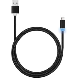 USB 2.0  kabelis LED, AM - microB M, 1.0m, Roline