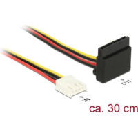Delock Cable Power Floppy 4 pin female > SATA 15 pin female metal 30 cm