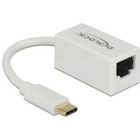 Delock USB Type-C™ Network Adapter Gigabit LAN 1 x RJ45 compact white