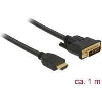Delock HDMI to DVI 24+1 cable bidirectional 1 m