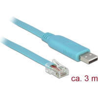 Kabelis USB2.0 A > Serial RS-232 RJ45, M / M, 3.0m, zils, Delock