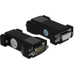 Delock Converter 1 x Serial RS-232 DB9 female to 1 x Serial LVTTL / LVCMOS 3.3 V DB9 male with ESD protection 3 kV and extended temperature range