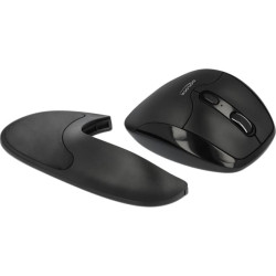 Delock Ergonomic optical 5-button mouse 2.4 GHz wireless with Wrist Rest - right handers