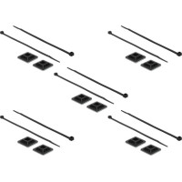 Delock Cable Tie Mount 25 x 25 mm with Cable Tie L 300 x W 4.8 mm black