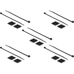 Delock Cable Tie Mount 28 x 28 mm with Cable Tie L 300 x W 3.4 mm black