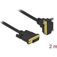 Delock DVI Cable 24+1 male to 24+1 male angled 2 m