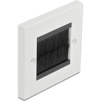 Rozetes nosegplāksne 86x86mm ar kabeļu izvadu, Delock