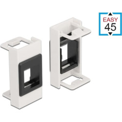 Delock Easy 45 Module Keystone Holder 22.5 x 45 mm, white / black