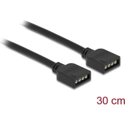 Delock RGB Connection Cable 4 pin for 12 V RGB LED illumination 30 cm