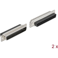 Delock D-Sub 37 pin crimp male, metal, 2 pieces