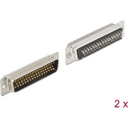 Delock D-Sub HD 50 pin male metal, solder version, 2 pieces