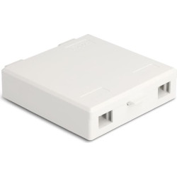 Delock Optical Fiber Connection Box for wall mounting for 2 x SC Simplex or LC Duplex white