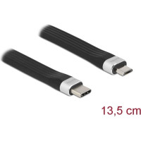 Delock USB 2.0 FPC Flat Ribbon Cable USB Type-C&trade; to USB Type Micro-B 13.5 cm PD 3 A