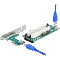 Delock Riser Card PCI Express x1 to 2 x PCI 32 Bit Slot with 60 cm cable